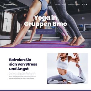 webová šablona pro Yoga
