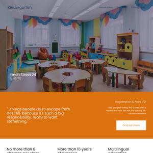 webová šablona pro a Kindergarten