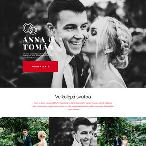 webová šablona pro Svatební oznámení