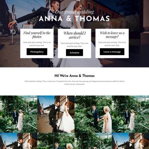 webová šablona pro a Wedding website